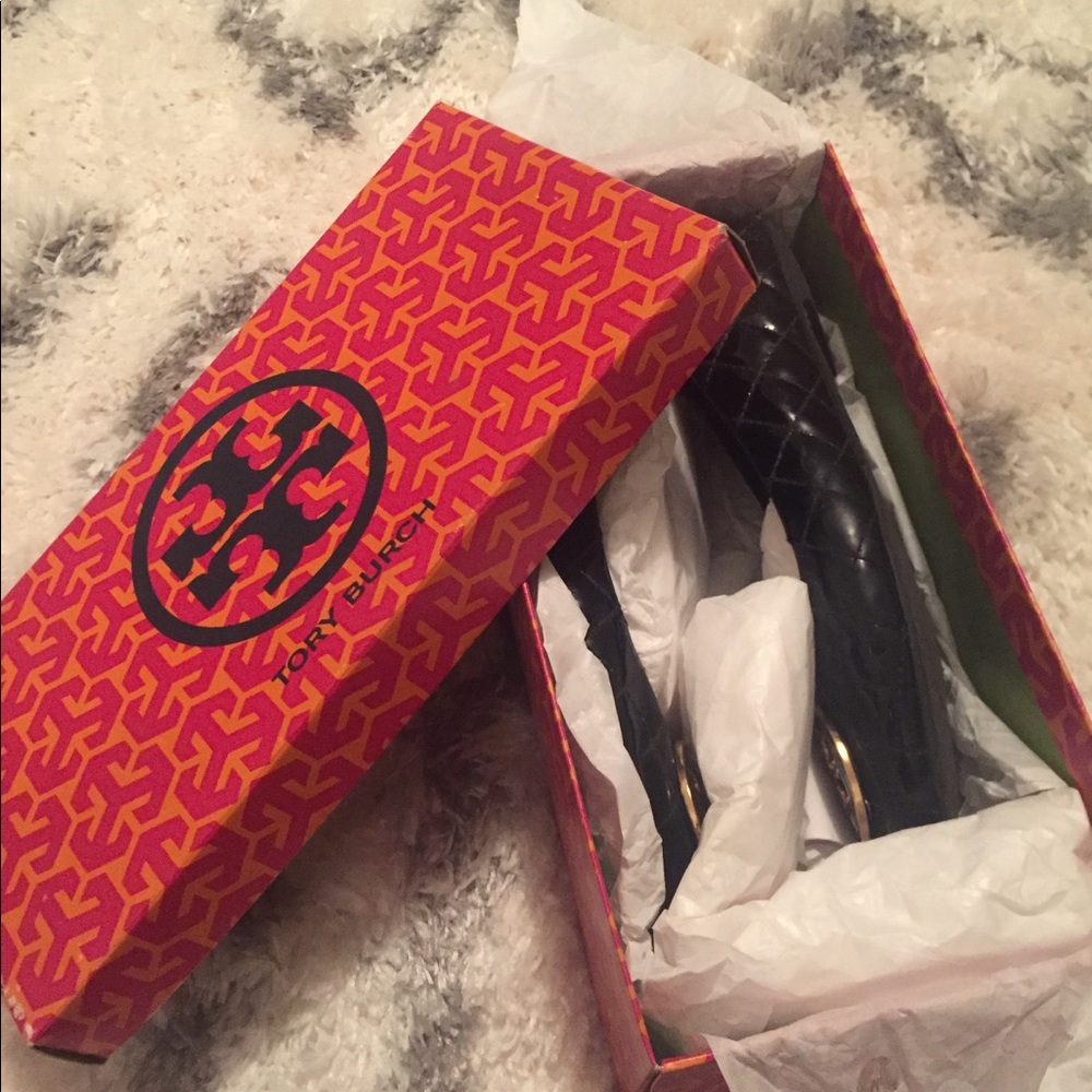 Tory Burch classic flats; in original box